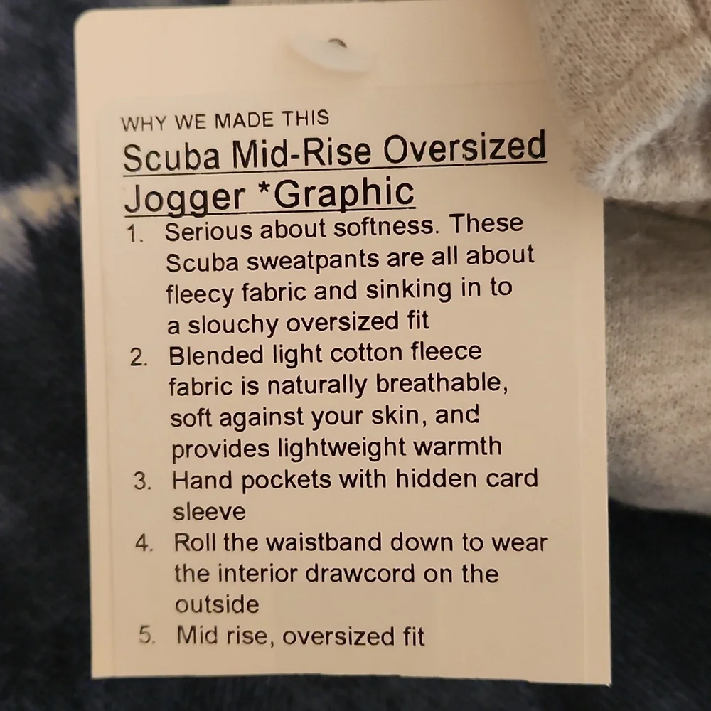 Scuba Mid Rise Oversized Jogger *Graphic - Picture 9 of 9